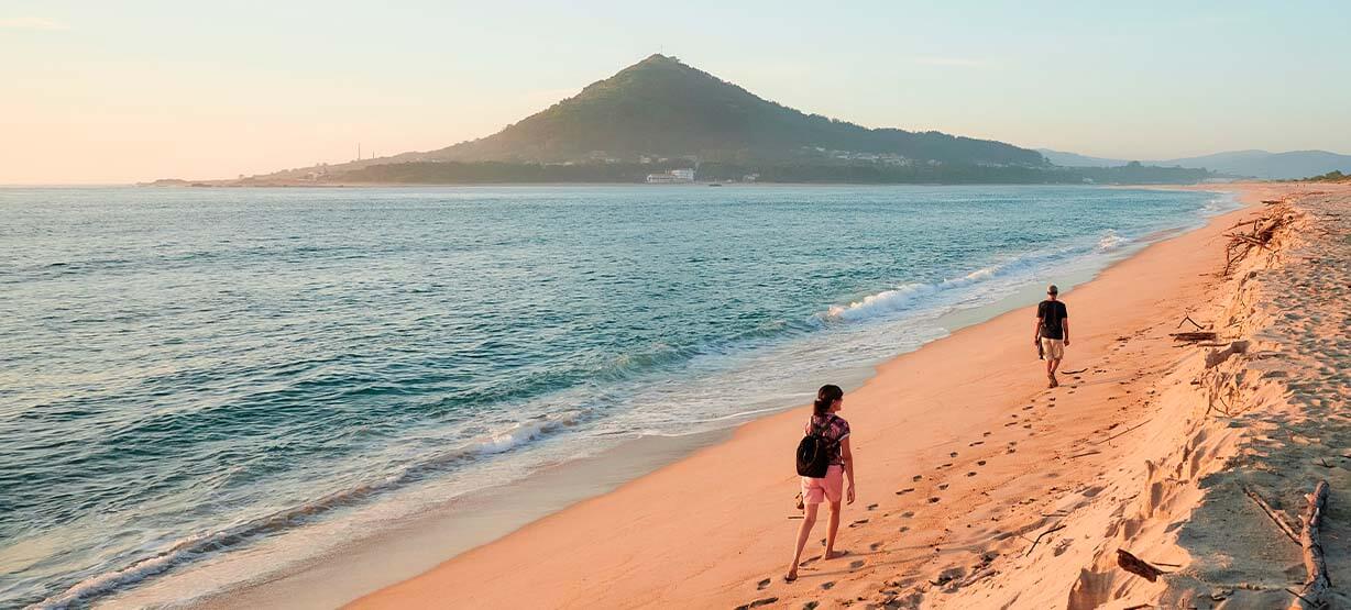 melhores praias em Portugal: Moledo pôr-do-sol