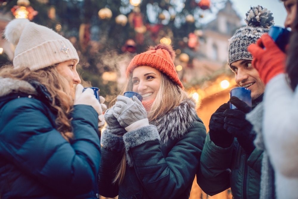 Friends in a Christmas Market