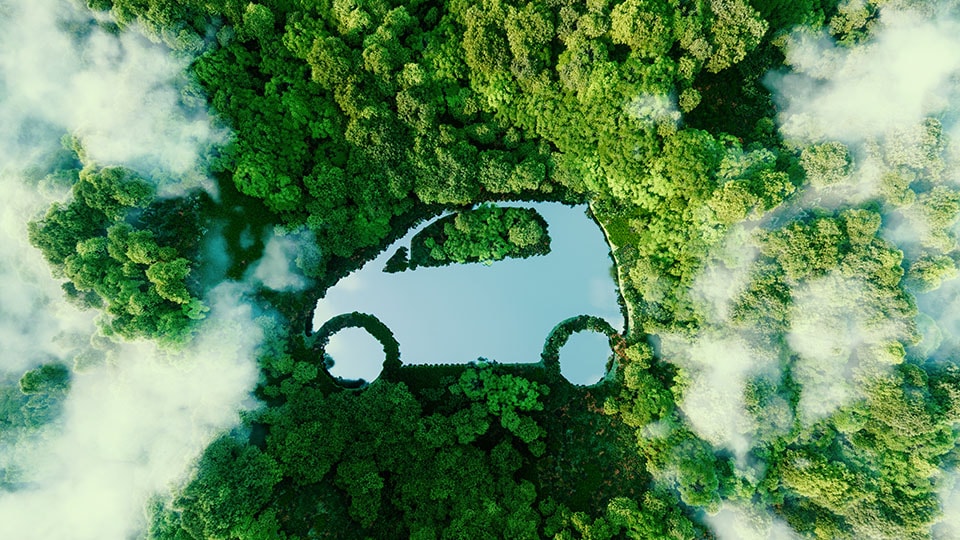 concept depicting new possibilities for sustainable mobility