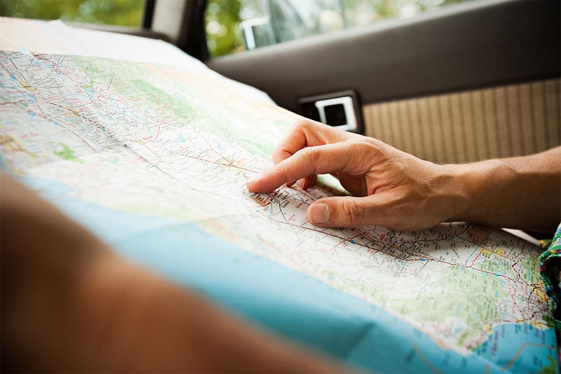 person learning how to plan a trip