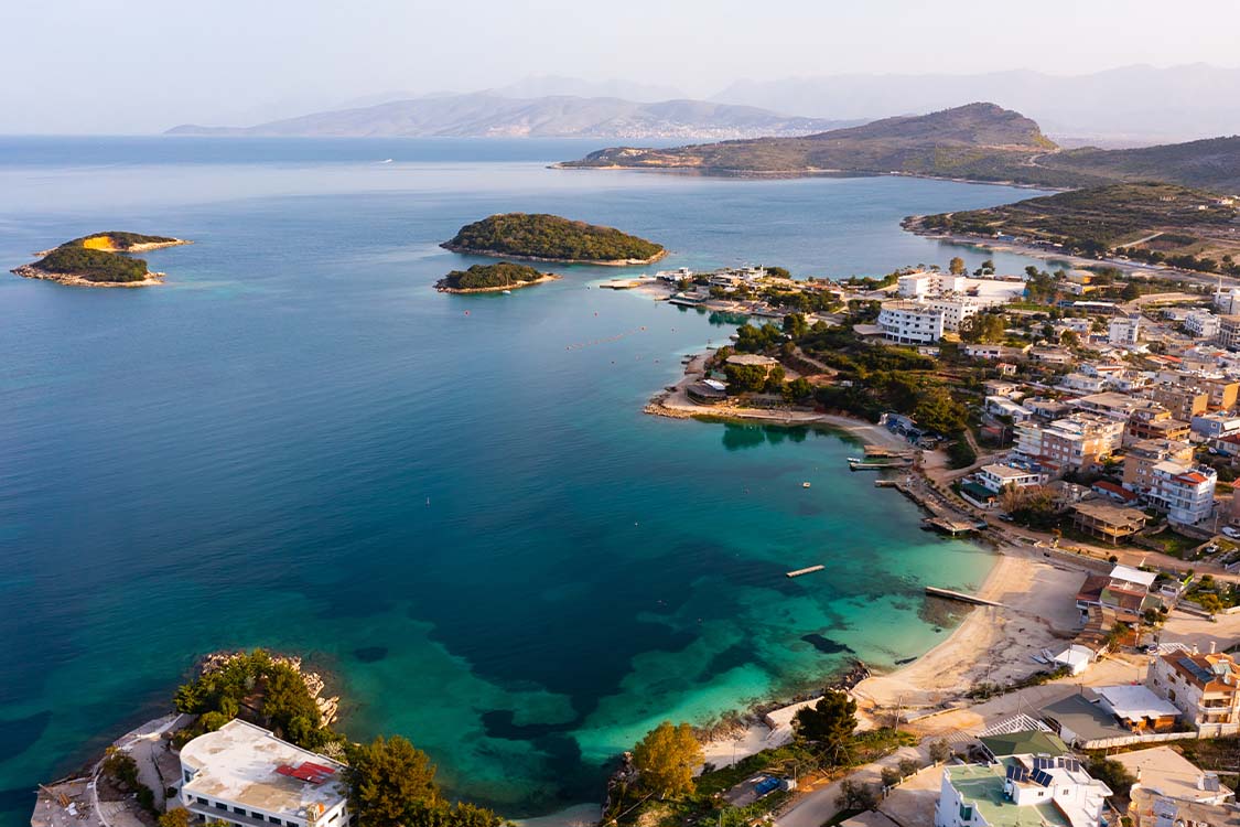 resort ksamil, costa do mar Jónico